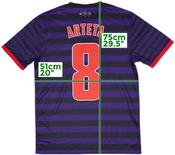 2012-13 Arsenal Away Shirt Arteta #8 (M)