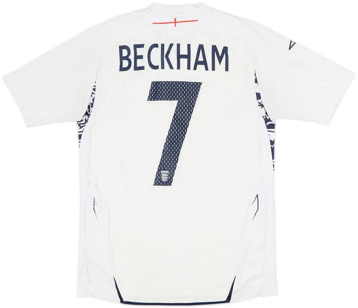 2007-09 England Home Shirt Beckham #7 - 4/10 - (S)
