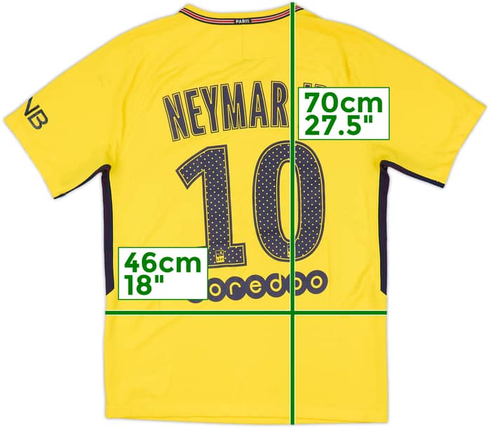 2017-18 Paris Saint-Germain Away Shirt Neymar Jr #10 - 6/10 - (S)