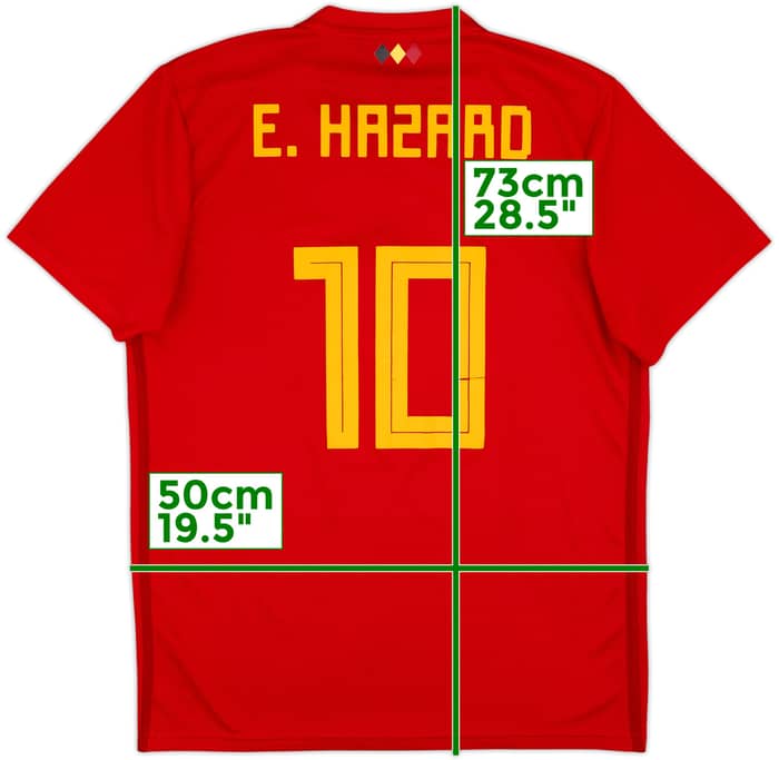 2018-19 Belgium Home Shirt E.Hazard #10 - 5/10 - (M)