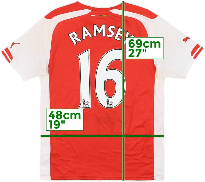 2014-15 Arsenal Home Shirt Ramsey #16 - 5/10 - (S)
