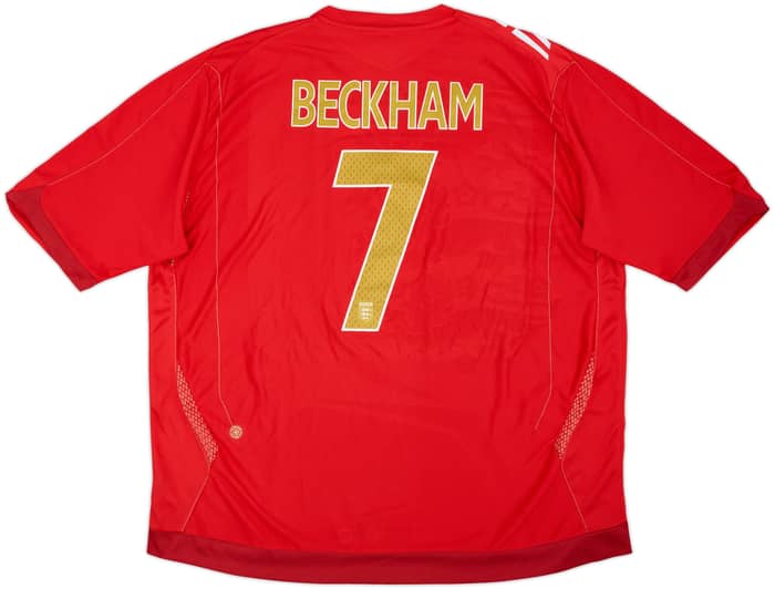 2006-08 England Away Shirt Beckham #7 - 10/10 - (3XL)