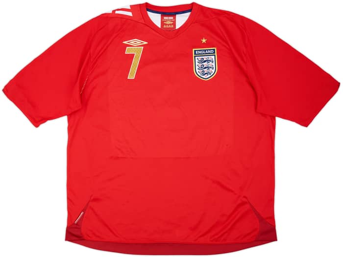 2006-08 England Away Shirt Beckham #7 - 10/10 - (3XL)