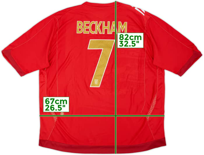 2006-08 England Away Shirt Beckham #7 - 10/10 - (3XL)