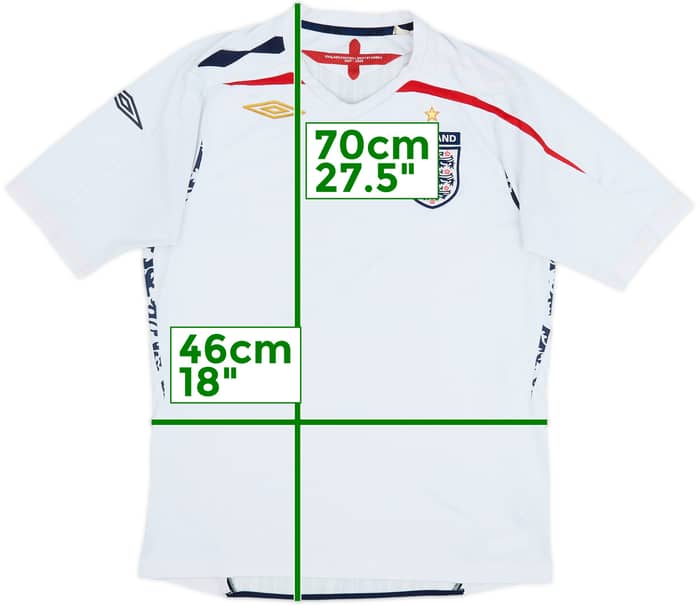 2007-09 England Home Shirt - 5/10 - (M)