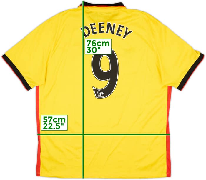 2016-17 Watford Home Shirt Deeney #9 - 8/10 - (XL)