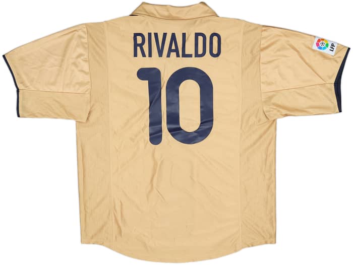 2001-03 Barcelona Away Shirt Rivaldo #10 - 9/10 - (XL)
