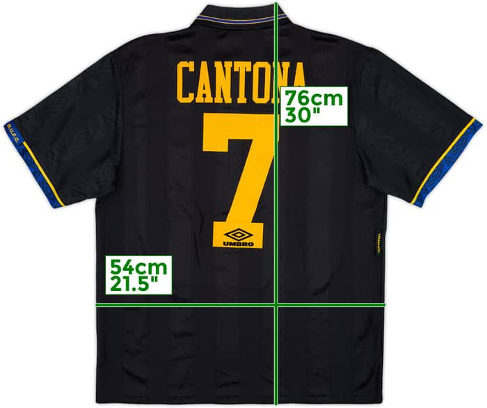 1993-95 Manchester United Away Shirt Cantona #7 - 8/10 - (L)