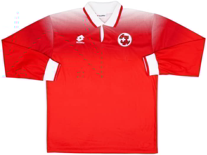 1996-98 Switzerland Match Issue Home L/S Shirt #16