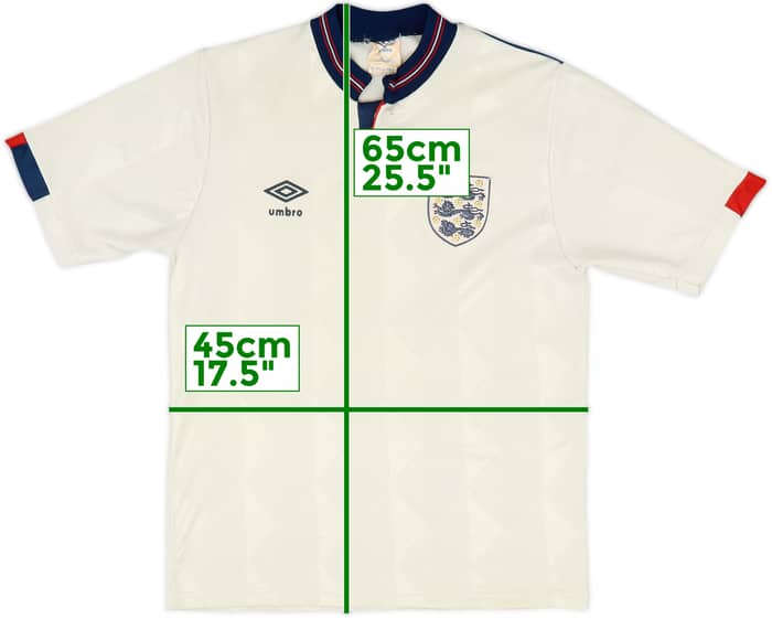 1987-90 England Home Shirt - 7/10 - (S)