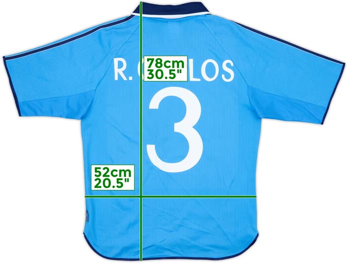 1999-00 Real Madrid Third Shirt R.Carlos #3 - 7/10 - (M)