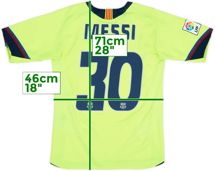 2005-06 Barcelona Away Shirt Messi #30 - 7/10 - (14-15 Years)