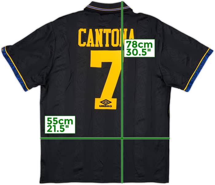 1993-95 Manchester United Away Shirt Cantona #7 - 8/10 - (L)