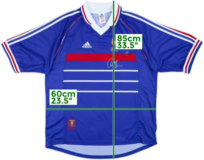 1998-00 France 'Pour Toi Youri Djorkaeff' Home Shirt - 5/10 - (XL)