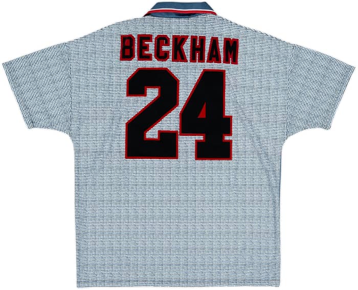 1995-96 Manchester United Away Shirt Beckham #24 - 8/10 - (XL)