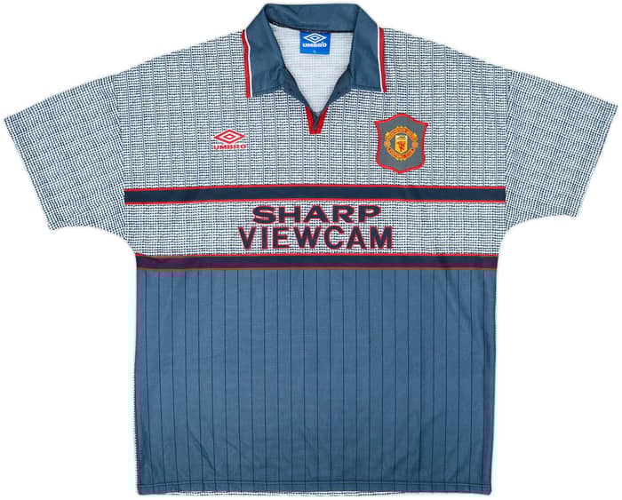1995-96 Manchester United Away Shirt Beckham #24 - 8/10 - (XL)