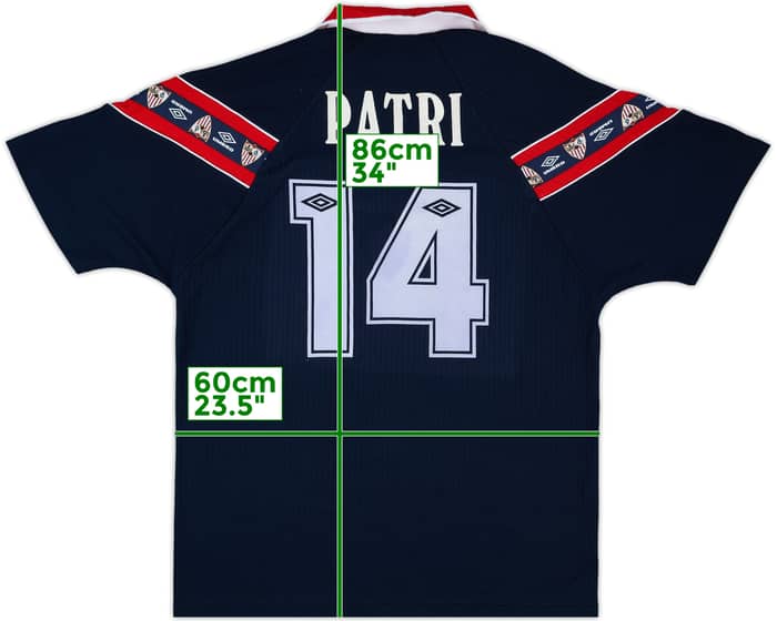 1998-99 Sevilla Third Shirt Patri #14 - 8/10 - (XL)