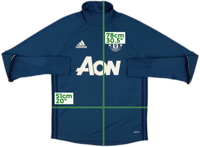 2016-17 Manchester United adidas Drill Top - 9/10 - (M)