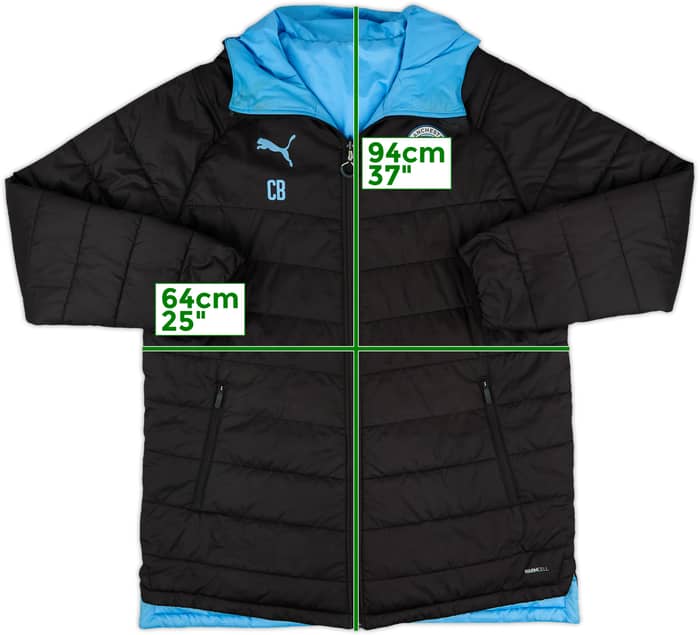 2019-20 Manchester City Staff Issue Reversible Puma Padded Coat 'CB' - 5/10 - (M)
