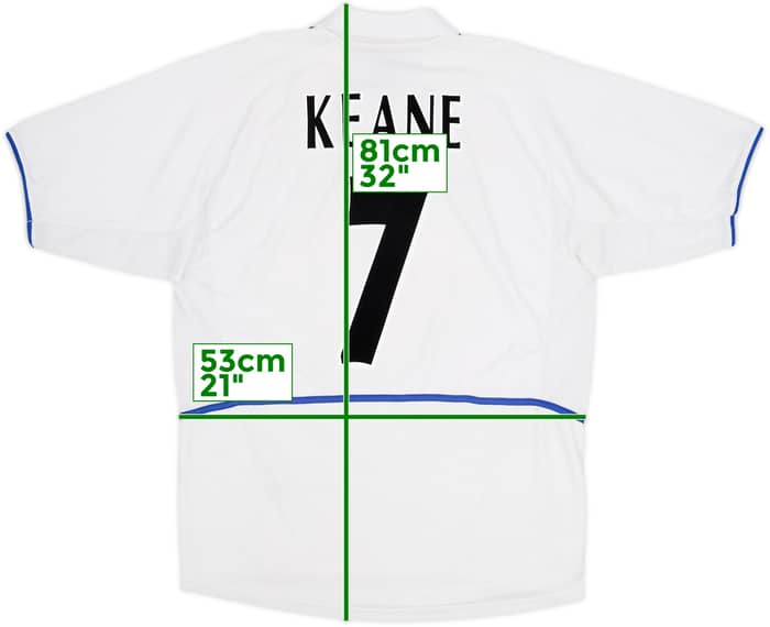 2002-03 Leeds United Home Shirt Keane #7 - 6/10 - (L)