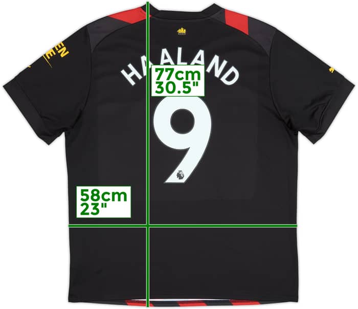 2022-23 Manchester City Away Shirt Haaland #9 - 10/10 - (XL)