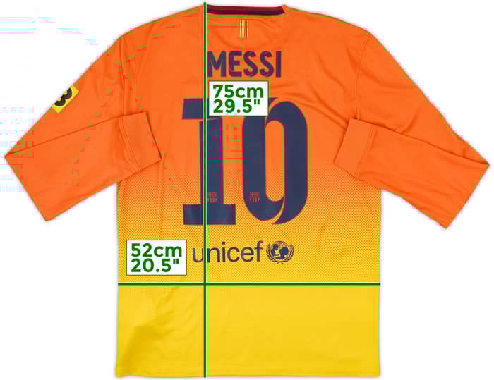 2012-13 Barcelona Away L/S Shirt Messi #10 - 8/10 - (M)