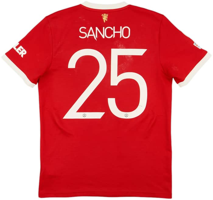 2021-22 Manchester United Home Shirt Sancho #25 - 4/10 - (M)