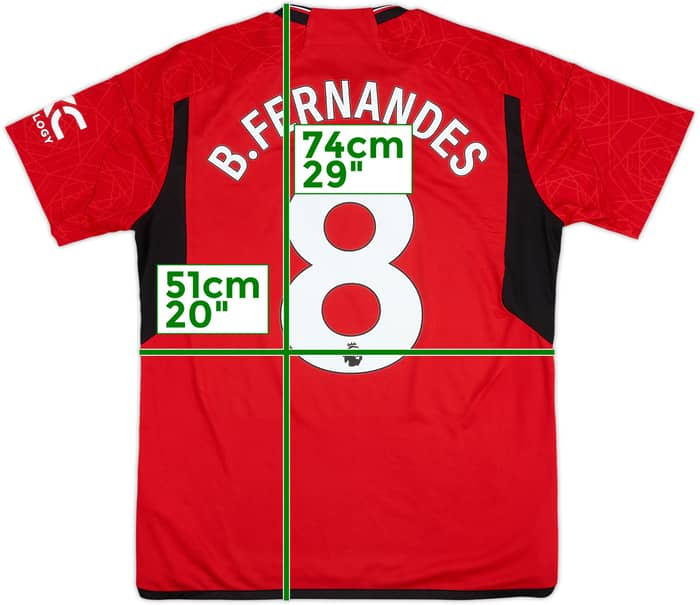 2023-24 Manchester United Home Shirt B.Fernandes #8 - 8/10 - (L)