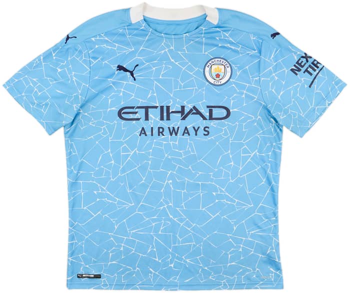 2020-21 Manchester City Home Shirt Laporte #14 - 7/10 - (L)