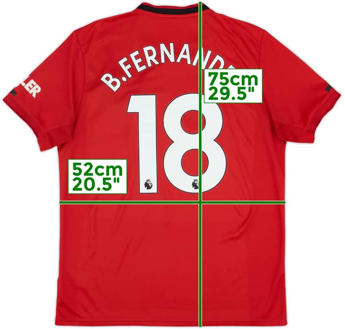 2019-20 Manchester United Home Shirt B.Fernandes #18 - 6/10 - (L)