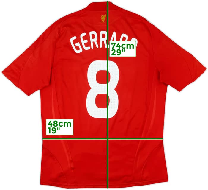 2008-10 Liverpool Home Shirt Gerrard #8 - 5/10 - (L)
