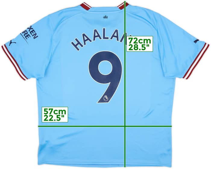 Camiseta de local del Manchester City 2022-23 Haaland #9 - 8/10 - (XL)