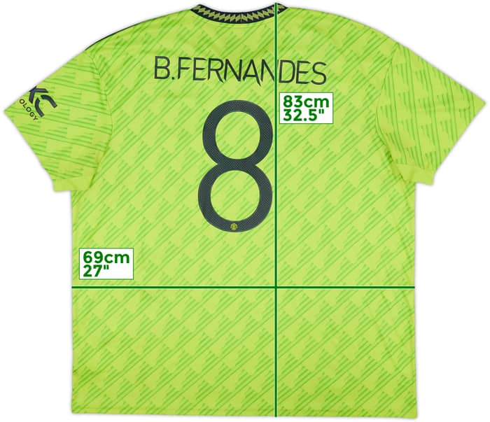 2022-23 Manchester United Third Shirt B.Fernandes #8 - 6/10 - (3XL)