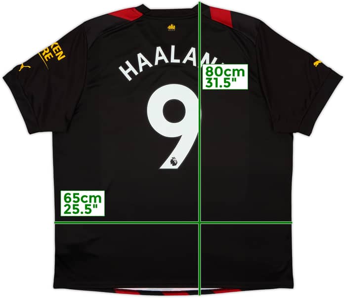 Camiseta de visitante del Manchester City 2022-23 Haaland #9 - 10/10 - (XXL)