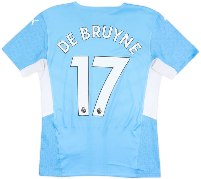 2021-22 Manchester City Authentic Home Shirt De Bruyne #17 - 10/10 - (S)