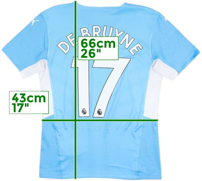 2021-22 Manchester City Authentic Home Shirt De Bruyne #17 - 10/10 - (S)