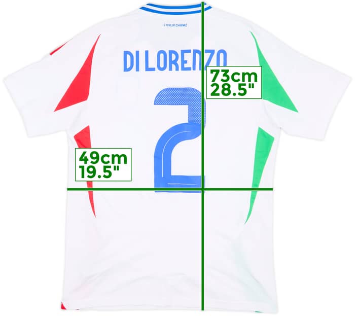2024-25 Italy Away Shirt Di Lorenzo #2 - 7/10 - (M)