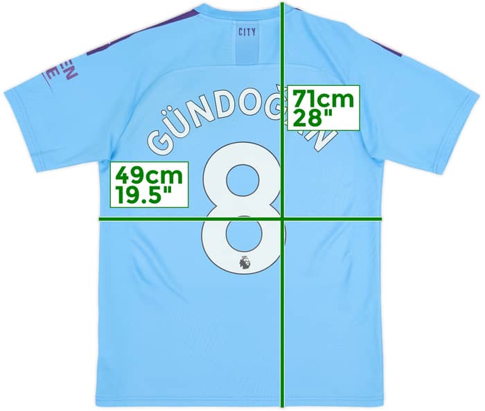2019-20 Manchester City Home Shirt Gundogan #8 - 9/10 - (M)