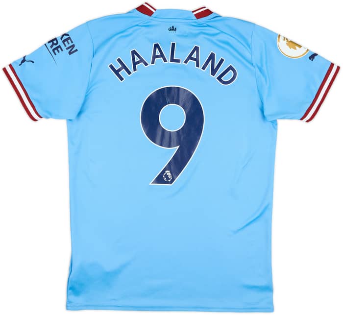 2022-23 Manchester City Home Shirt Haaland #9 - 5/10 - (M)