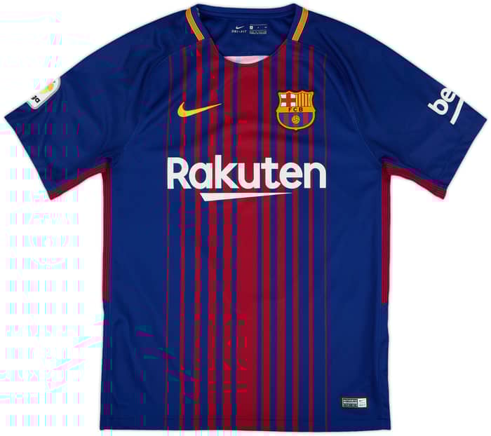 2017-18 Barcelona Home Shirt Suarez #9 - 9/10 - (S)
