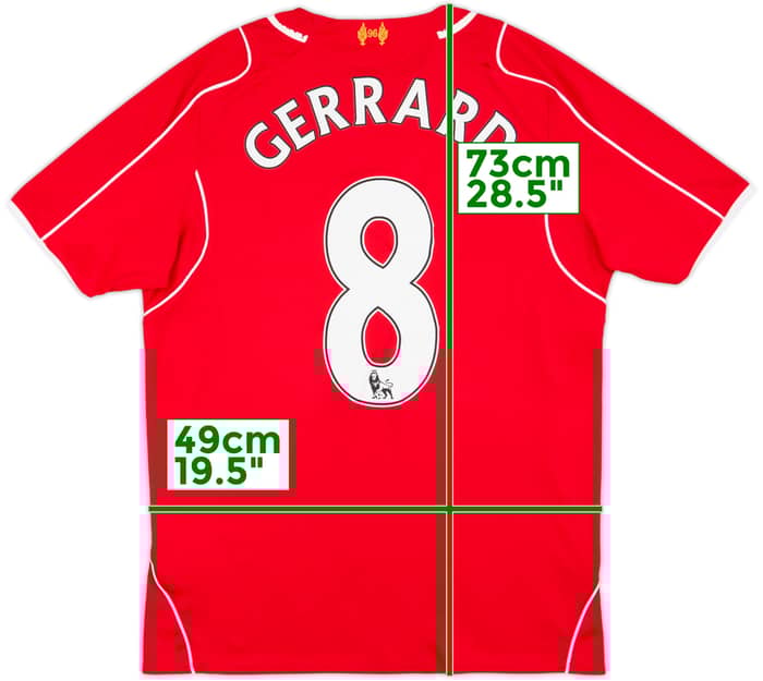 2014-15 Liverpool Home Shirt Gerrard #8 - 6/10 - (M)