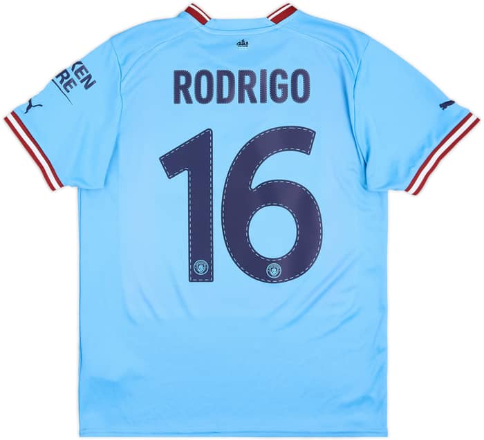 2022-23 Manchester City Home Shirt Rodrigo #16 - 9/10 - (L)