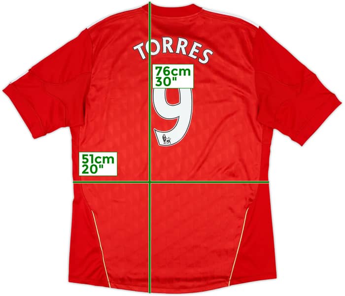 2010-12 Liverpool Home Shirt Torres #9 - 6/10 - (XL)