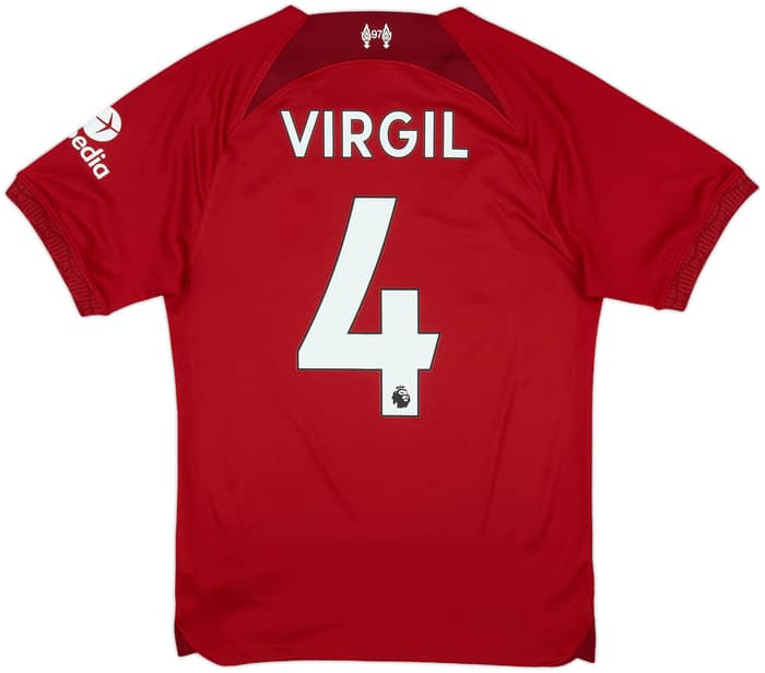 2022-23 Liverpool Home Shirt Virgil #4 - 10/10 - (XS)