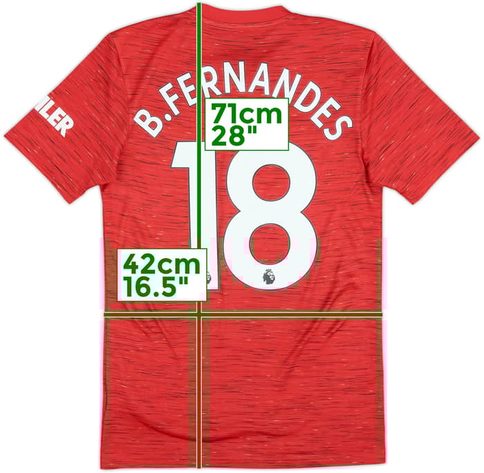 2020-21 Manchester United Home Shirt B.Fernandes #18 - 10/10 - (XS)