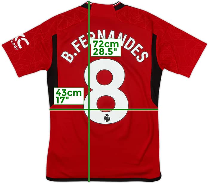 2023-24 Manchester United Home Shirt B.Fernandes #8 - 8/10 - (XS)