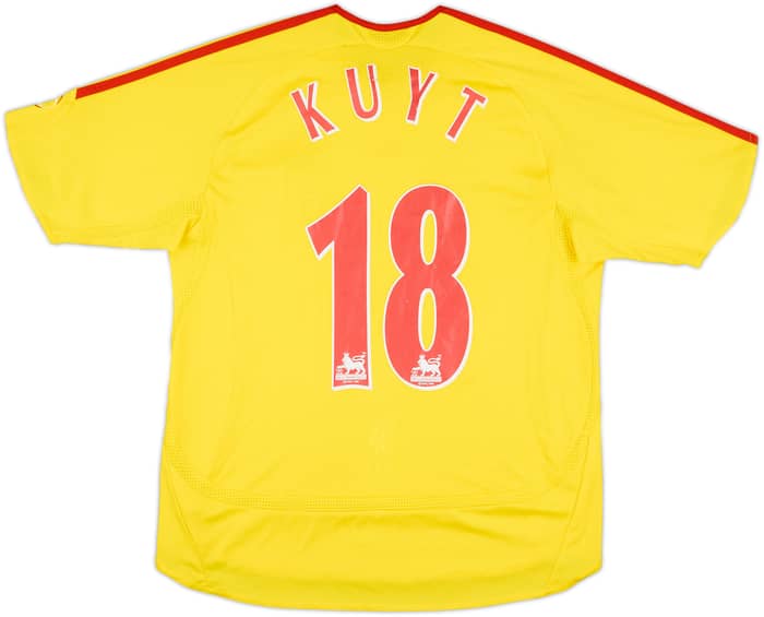 2006-07 Liverpool Away Shirt Kuyt #18 - 6/10 - (L.Boys)