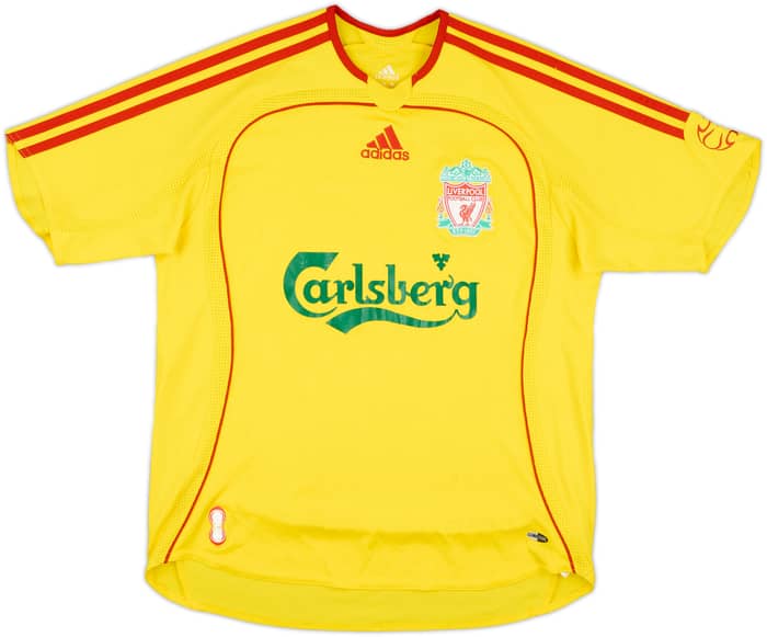 2006-07 Liverpool Away Shirt Kuyt #18 - 6/10 - (L.Boys)