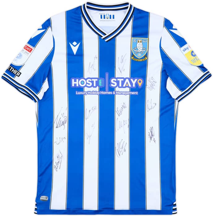 2022-23 Sheffield Wednesday Match Issue Squad Signed Home Shirt Ihiekwe #20