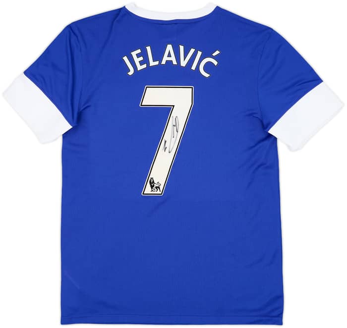 2012-13 Everton Signed Home Shirt Jelavic #7 - 8/10 - (M)